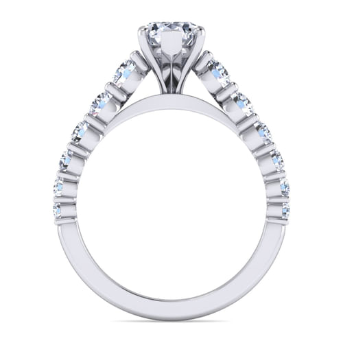 14K White Gold Pear Shape Diamond Engagement Ring