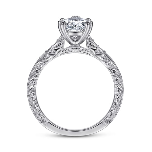 14K White Gold Pear Shape Diamond Engagement Ring