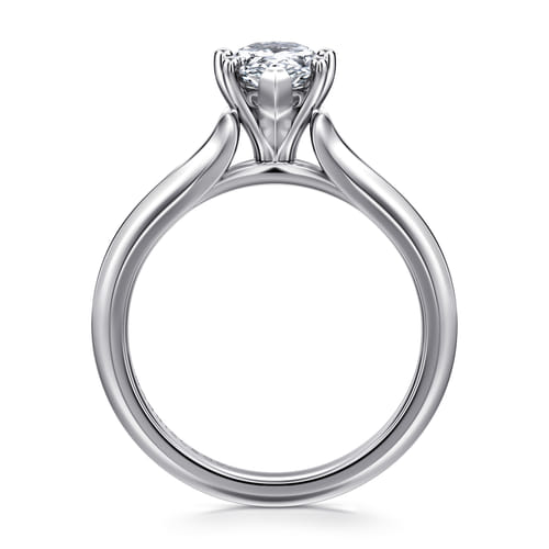 14K White Gold Pear Shape Diamond Engagement Ring