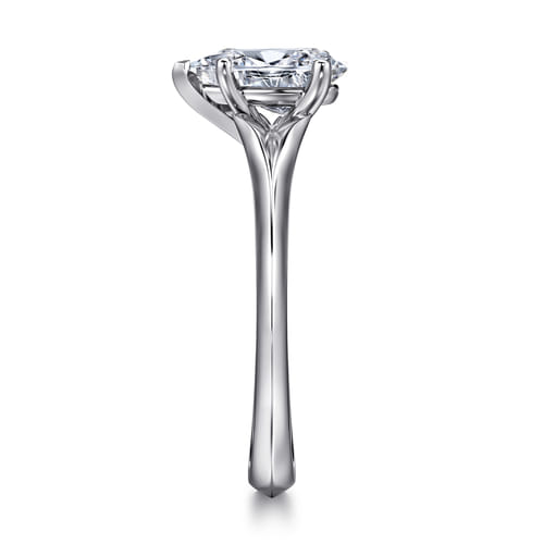 14K White Gold Pear Shape Diamond Engagement Ring