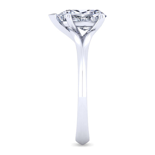 14K White Gold Pear Shape Diamond Engagement Ring