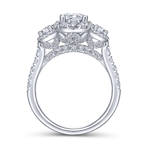 14K White Gold Pear Shape Diamond Engagement Ring