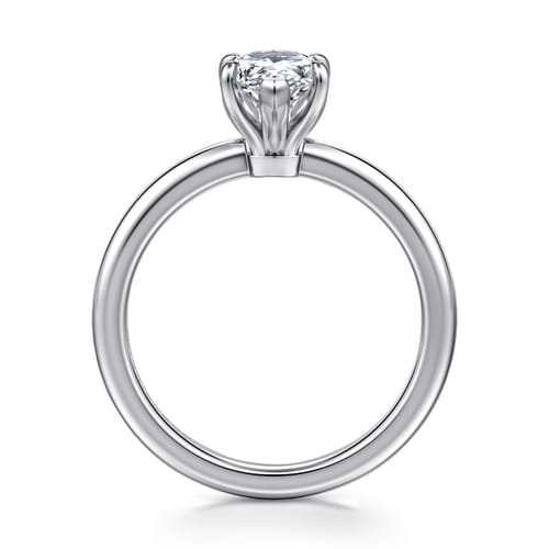 14K White Gold Pear Shape Diamond Engagement Ring