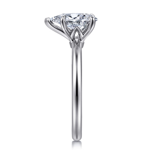 14K White Gold Pear Shape Diamond Engagement Ring
