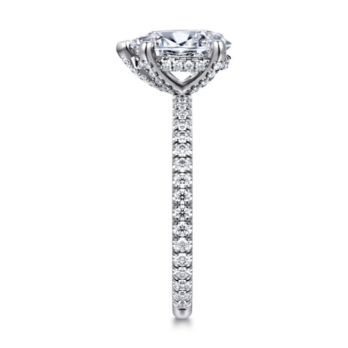 14K White Gold Pear Shape Diamond Engagement Ring
