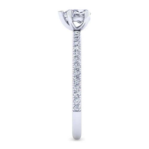 14K White Gold Pear Shape Diamond Engagement Ring