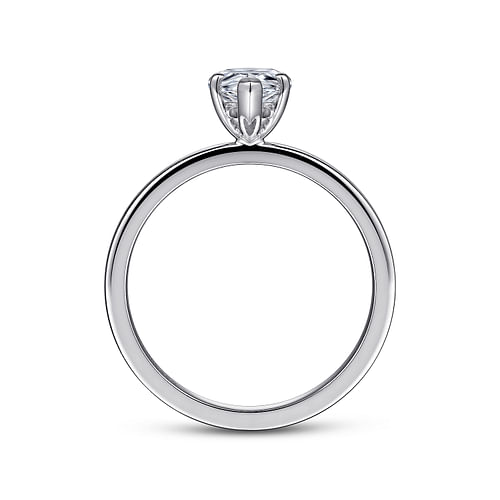 14K White Gold Pear Shape Diamond Engagement Ring