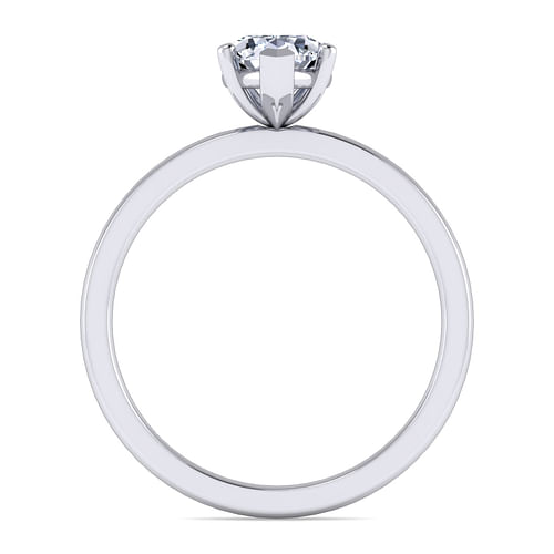 14K White Gold Pear Shape Diamond Engagement Ring