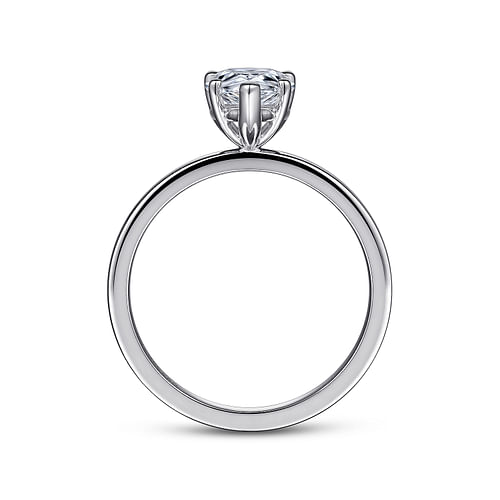 14K White Gold Pear Shape Diamond Engagement Ring