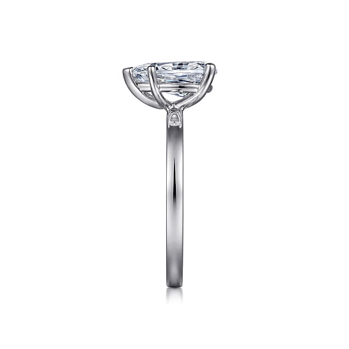 14K White Gold Pear Shape Diamond Engagement Ring