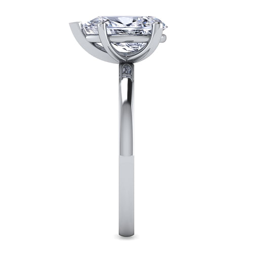 14K White Gold Pear Shape Diamond Engagement Ring