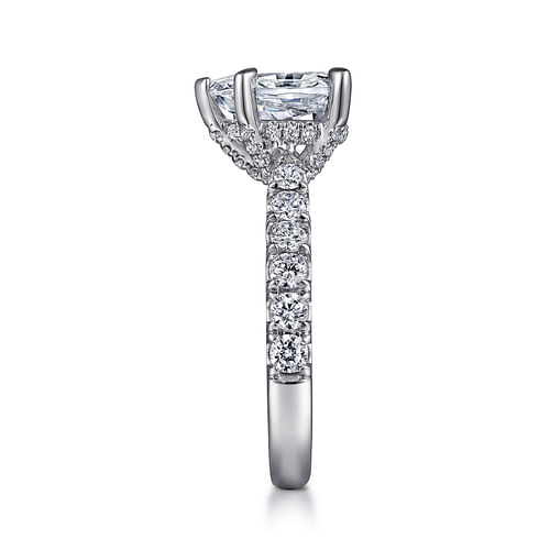 14K White Gold Pear Shape Diamond Engagement Ring