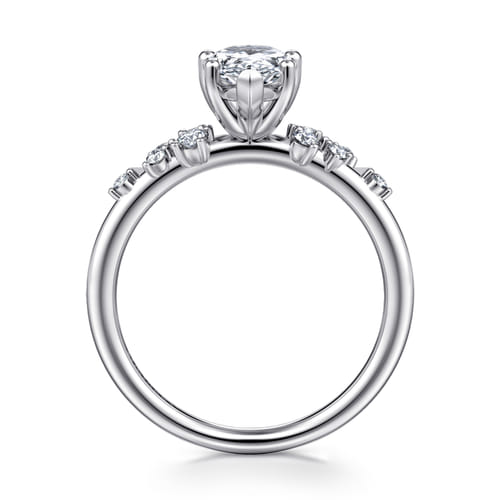 14K White Gold Pear Shape Diamond Engagement Ring 14K White Gold Pear Shape Diamond Engagement Ring
