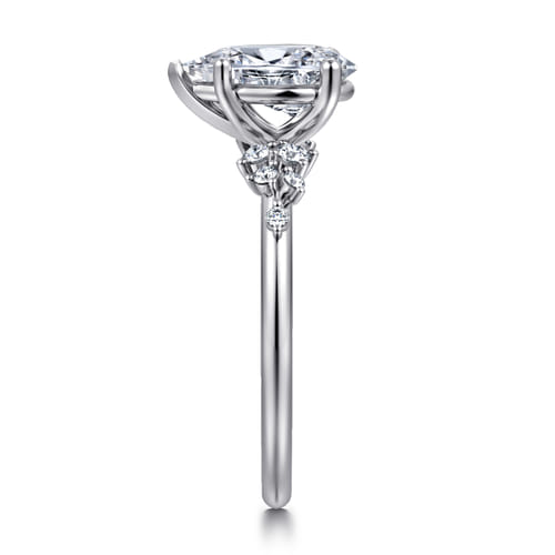 14K White Gold Pear Shape Diamond Engagement Ring 14K White Gold Pear Shape Diamond Engagement Ring