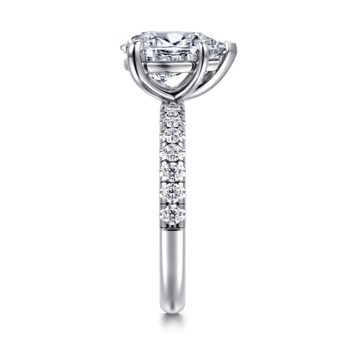 14K White Gold Pear Shape Diamond Engagement Ring