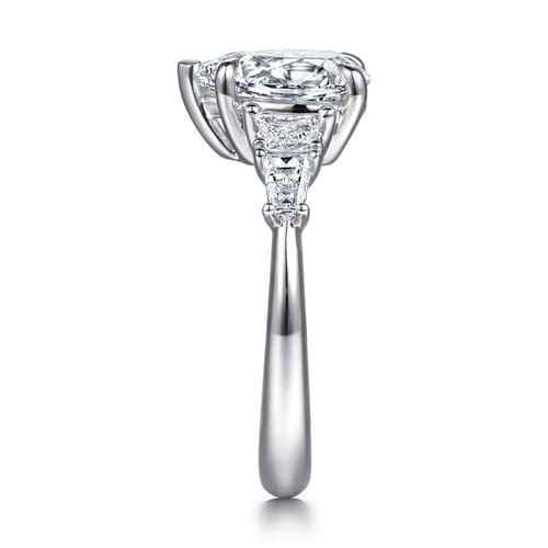 14K White Gold Pear Shape Diamond Engagement Ring