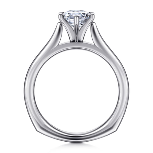 14K White Gold Pear Shape Diamond Engagement Ring