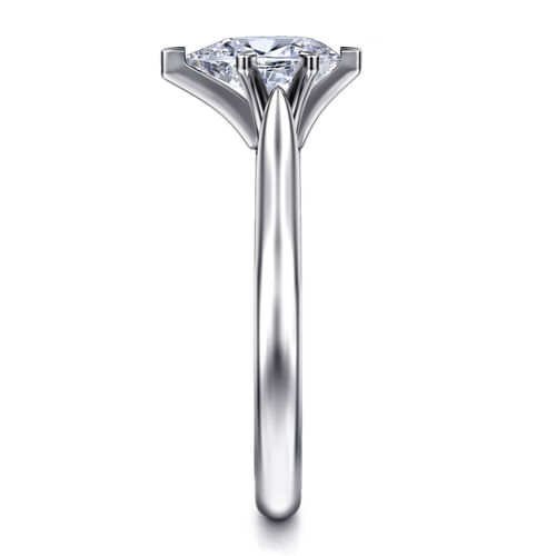 14K White Gold Pear Shape Diamond Engagement Ring