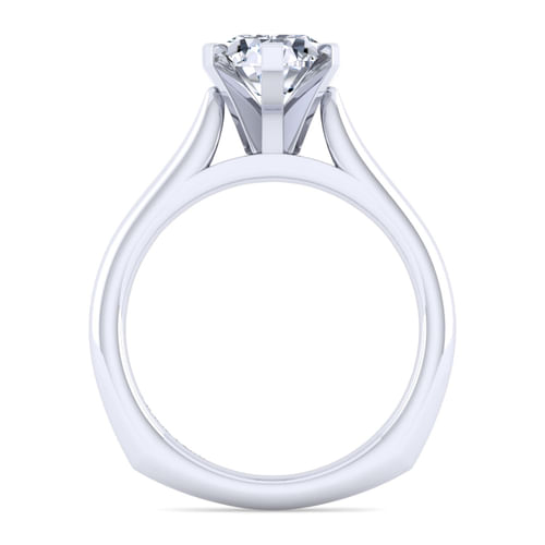 14K White Gold Pear Shape Diamond Engagement Ring