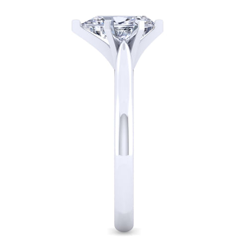 14K White Gold Pear Shape Diamond Engagement Ring