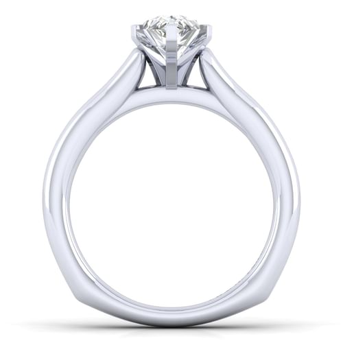14K White Gold Pear Shape Diamond Engagement Ring