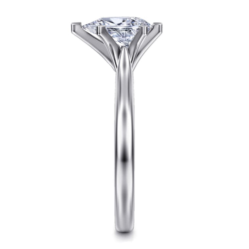 14K White Gold Pear Shape Diamond Engagement Ring