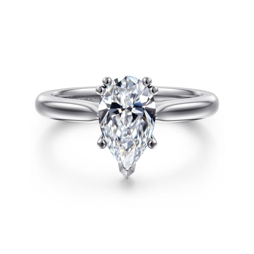 14K White Gold Pear Shape Diamond Engagement Ring 14K White Gold Pear Shape Diamond Engagement Ring