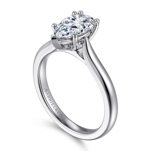 14K White Gold Pear Shape Diamond Engagement Ring 14K White Gold Pear Shape Diamond Engagement Ring