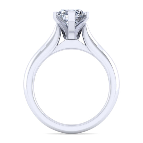 14K White Gold Pear Shape Diamond Engagement Ring