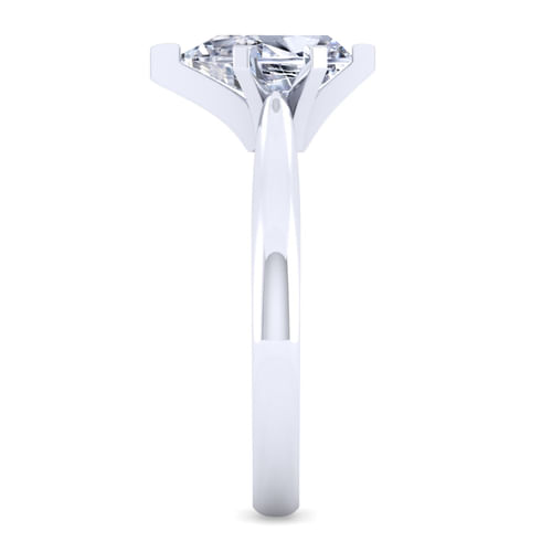 14K White Gold Pear Shape Diamond Engagement Ring