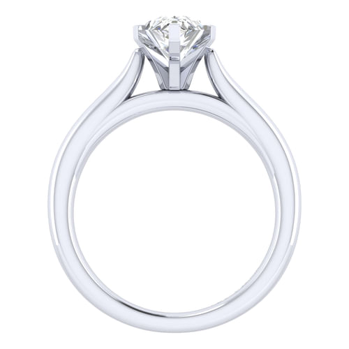 14K White Gold Pear Shape Diamond Engagement Ring