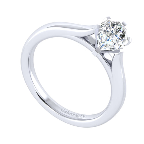 14K White Gold Pear Shape Diamond Engagement Ring