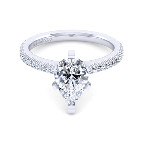14K White Gold Pear Shape Diamond Engagement Ring 14K White Gold Pear Shape Diamond Engagement Ring