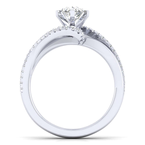 14K White Gold Pear Shape Diamond Engagement Ring 14K White Gold Pear Shape Diamond Engagement Ring