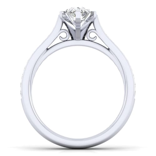 14K White Gold Pear Shape Diamond Engagement Ring 14K White Gold Pear Shape Diamond Engagement Ring