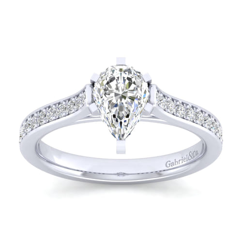 14K White Gold Pear Shape Diamond Engagement Ring 14K White Gold Pear Shape Diamond Engagement Ring