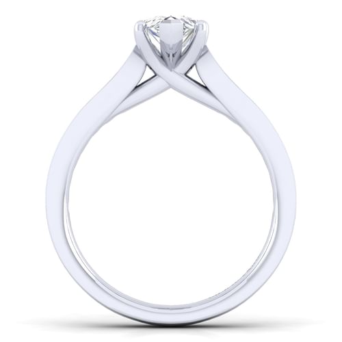14K White Gold Pear Shape Diamond Engagement Ring
