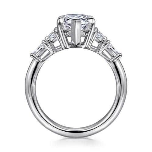 14K White Gold Pear Shape Five Stone Diamond Engagement Ring 14K White Gold Pear Shape Five Stone Diamond Engagement Ring