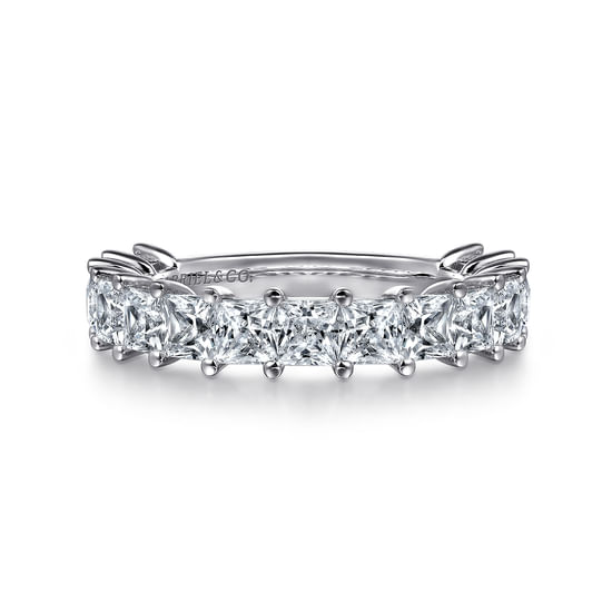 Gabriel - 14K White Gold Princess Cut Diamond Anniversary Band