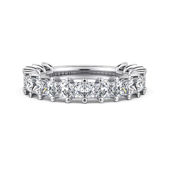 Gabriel - 14K White Gold Princess Cut Diamond Anniversary Band