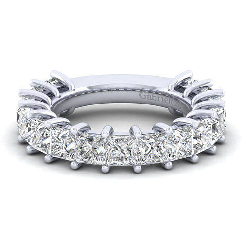 14K White Gold Princess Cut Diamond Anniversary Band