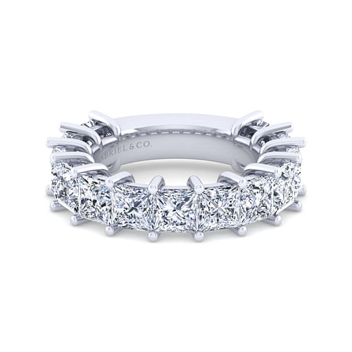 14K White Gold Princess Cut Diamond Anniversary Band