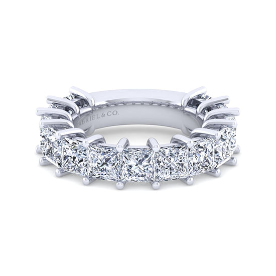 Gabriel - 14K White Gold Princess Cut Diamond Anniversary Band