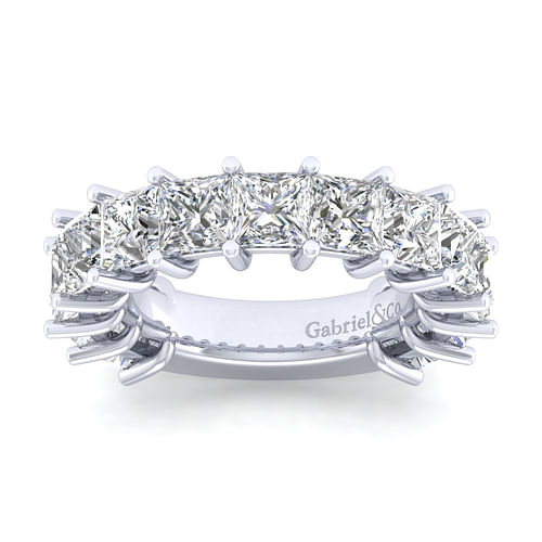 14K White Gold Princess Cut Diamond Anniversary Band