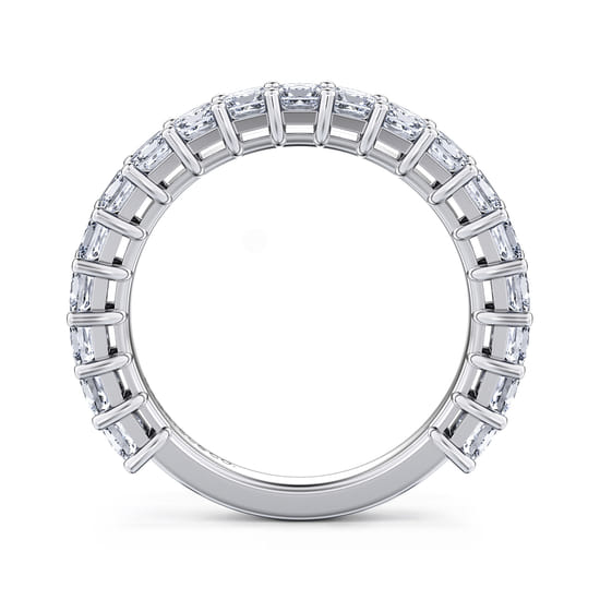 14K White Gold Princess Cut Diamond Anniversary Band angle 2 14K White Gold Princess Cut Diamond Anniversary Band angle 2