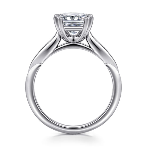 14K White Gold Princess Cut Diamond Channel Set Engagement Ring