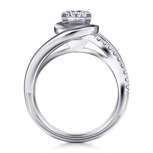 14K White Gold Princess Cut Diamond Engagement Ring