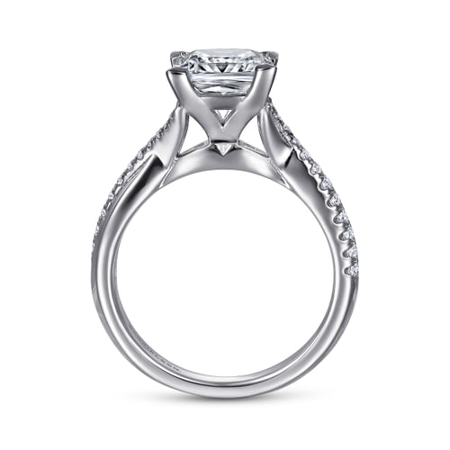 14K White Gold Princess Cut Diamond Engagement Ring