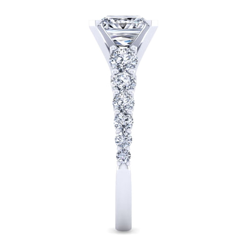 14K White Gold Princess Cut Diamond Engagement Ring