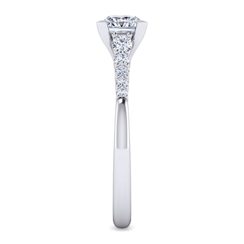14K White Gold Princess Cut Diamond Engagement Ring